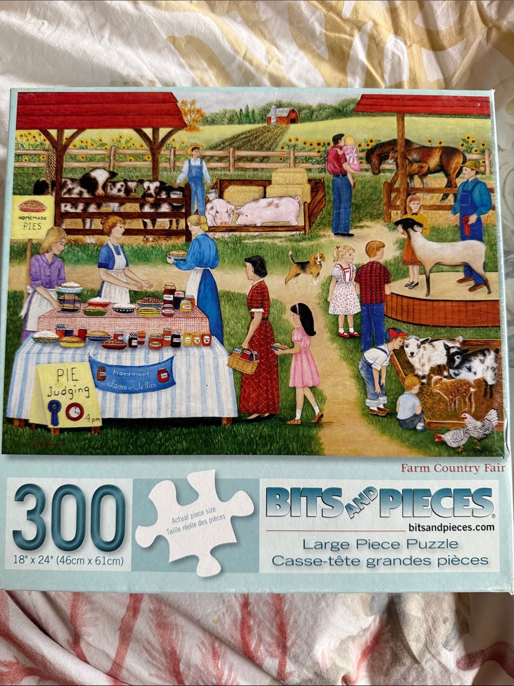 Bits and Pieces 300-Piece Farm Country Fair Puzzle - Pastel Colors